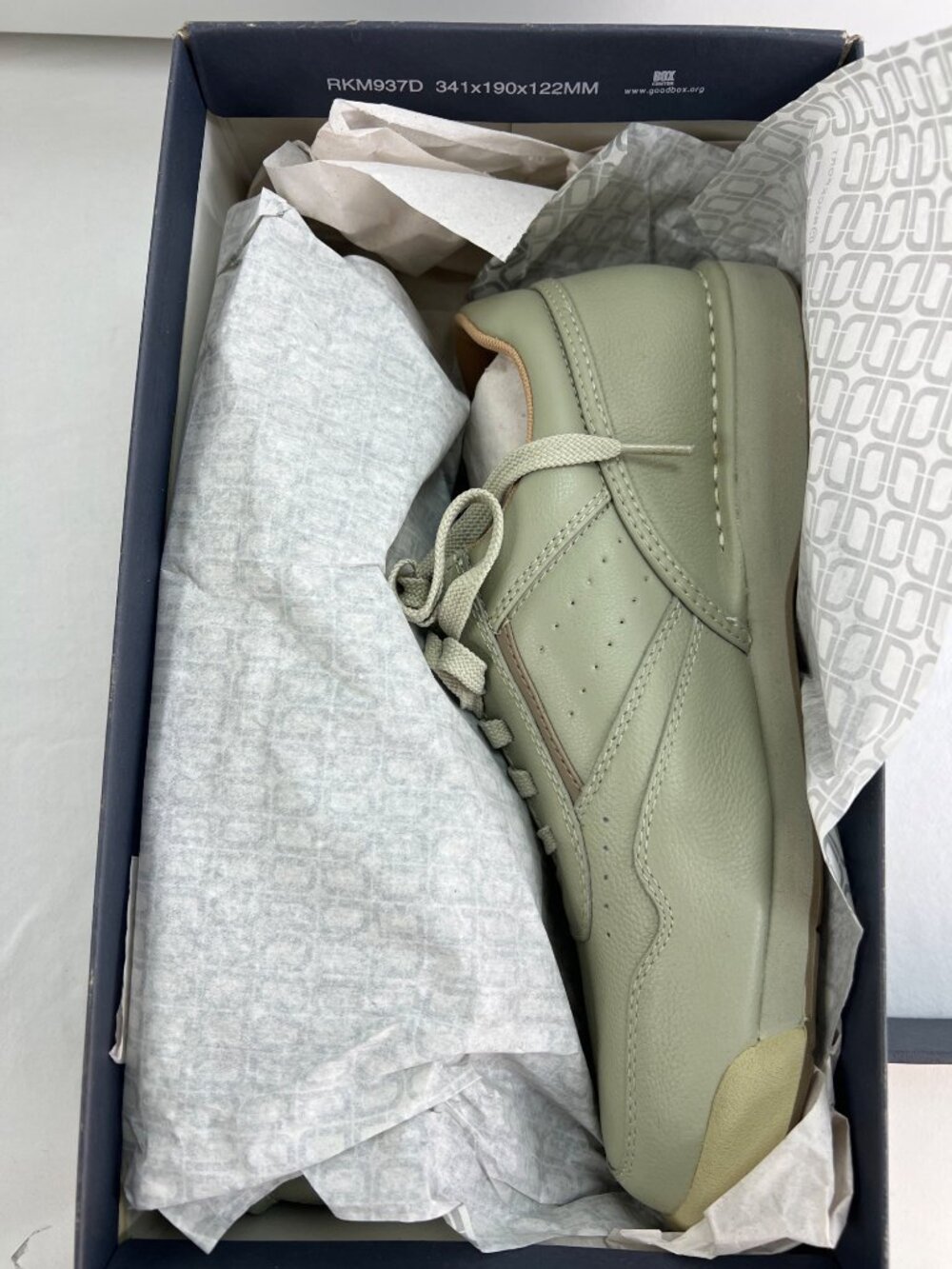 Rockport ProWalker Leather Sneakers In Sage Green Mens Size 10 Lace-Up Lightweig